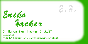 eniko hacker business card